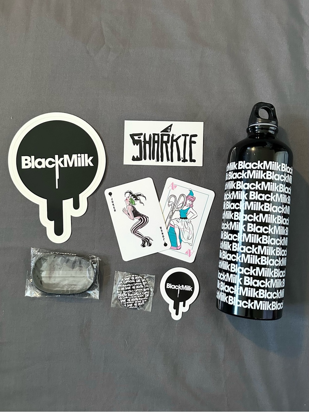 Blackmilk Sharkie Promo Bundle Rare Bmc Collectible Tumbler Sticker Bracelet Pin View 2